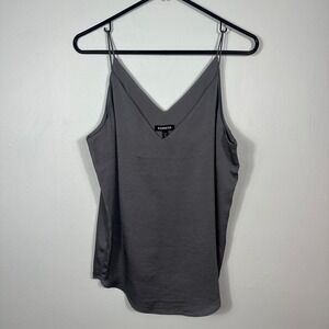 Express Camisole Womens Medium Gray Excellent V-Neck Double Layer Strappy Tank